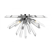 4 Light Flush Mount Light-Clear