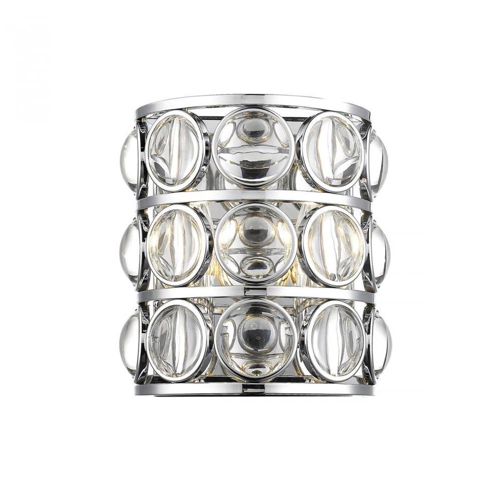 2 Light Wall Sconce-Clear