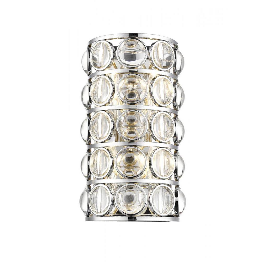 4 Light Wall Sconce-Clear