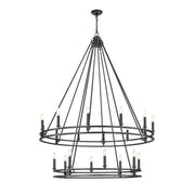 20 Light Chandelier-Matte Black