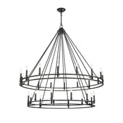 28 Light Chandelier-Matte Black