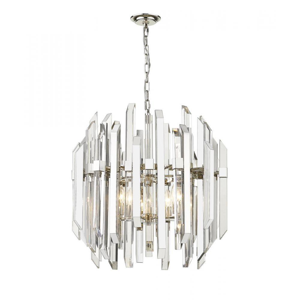 6 Light Chandelier-Clear