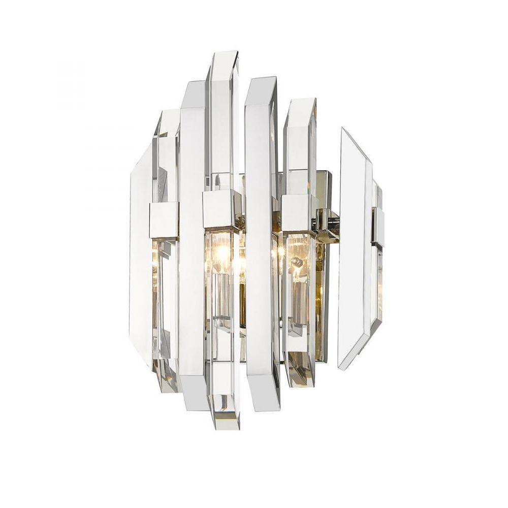 2 Light Wall Sconce-Clear