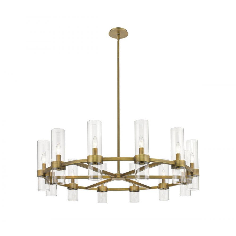 Z-Lite Lighting 4008-12RB Chandelier Industrial - Brass