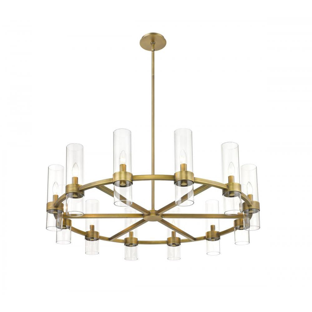 Z-Lite Lighting 4008-12RB Chandelier Industrial - Brass