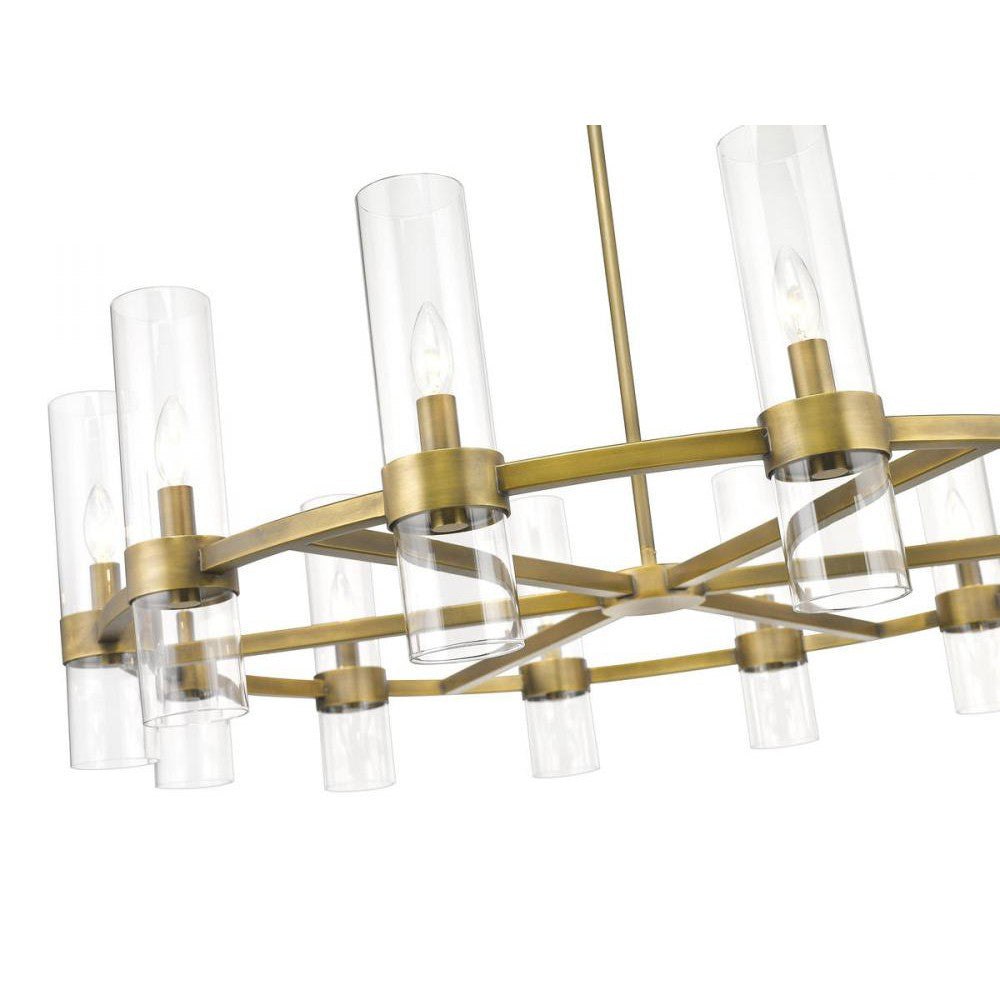 Z-Lite Lighting 4008-12RB Chandelier Industrial - Brass