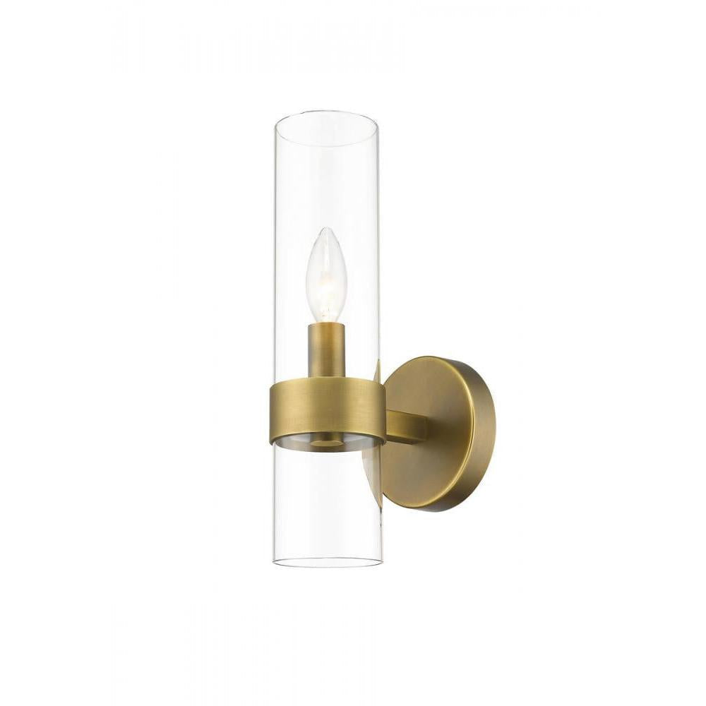 1 Light Wall Sconce-Clear