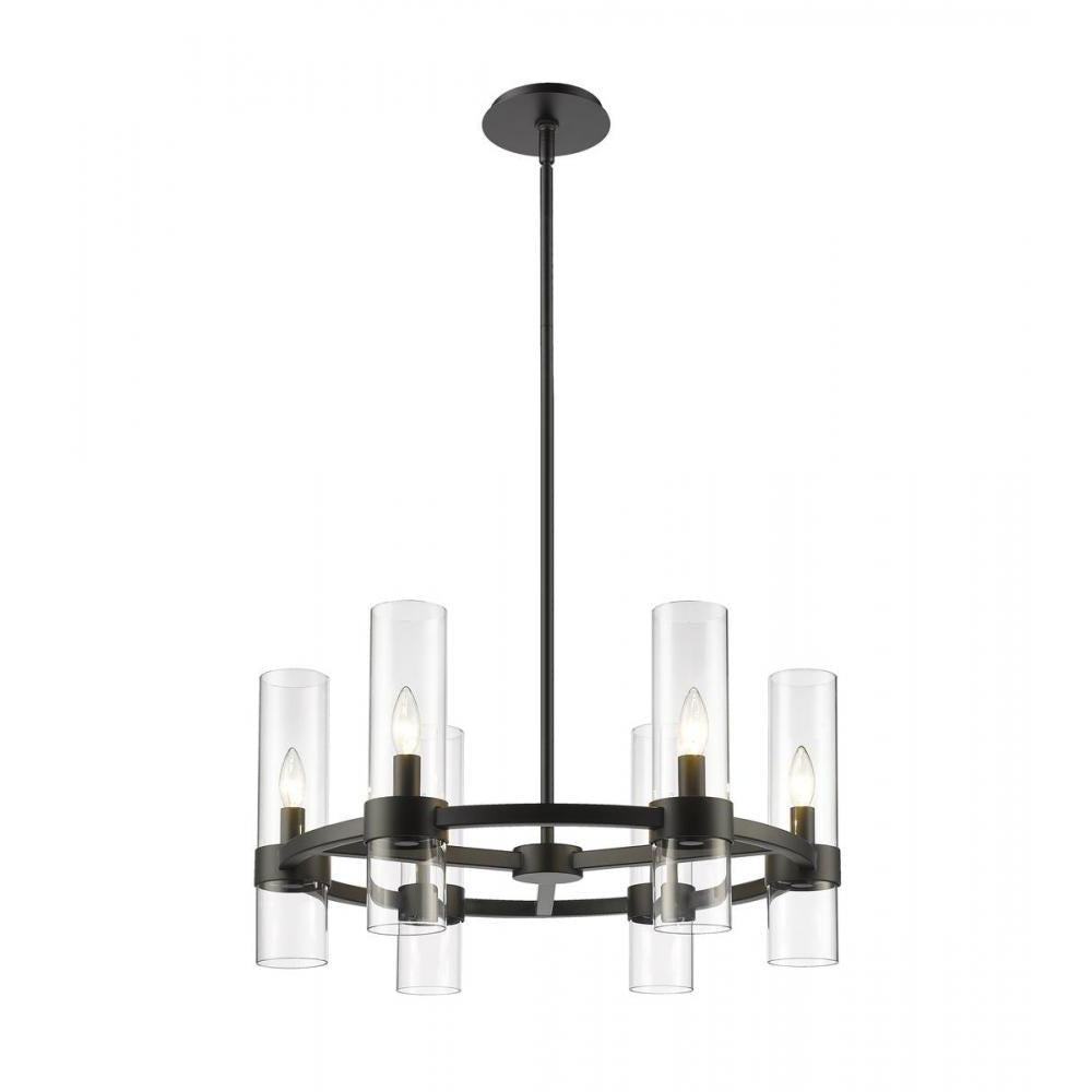 6 Light Chandelier-Clear
