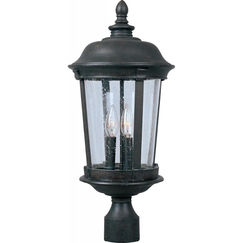 12 Inch Outdoor Post Lantern – Bronze