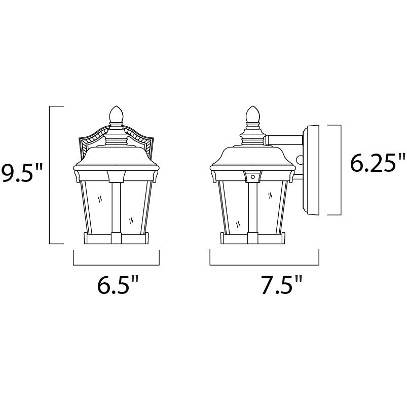 Maxim Lighting DOVER VX 40096CDBZ Exterior Traditional - Bronze