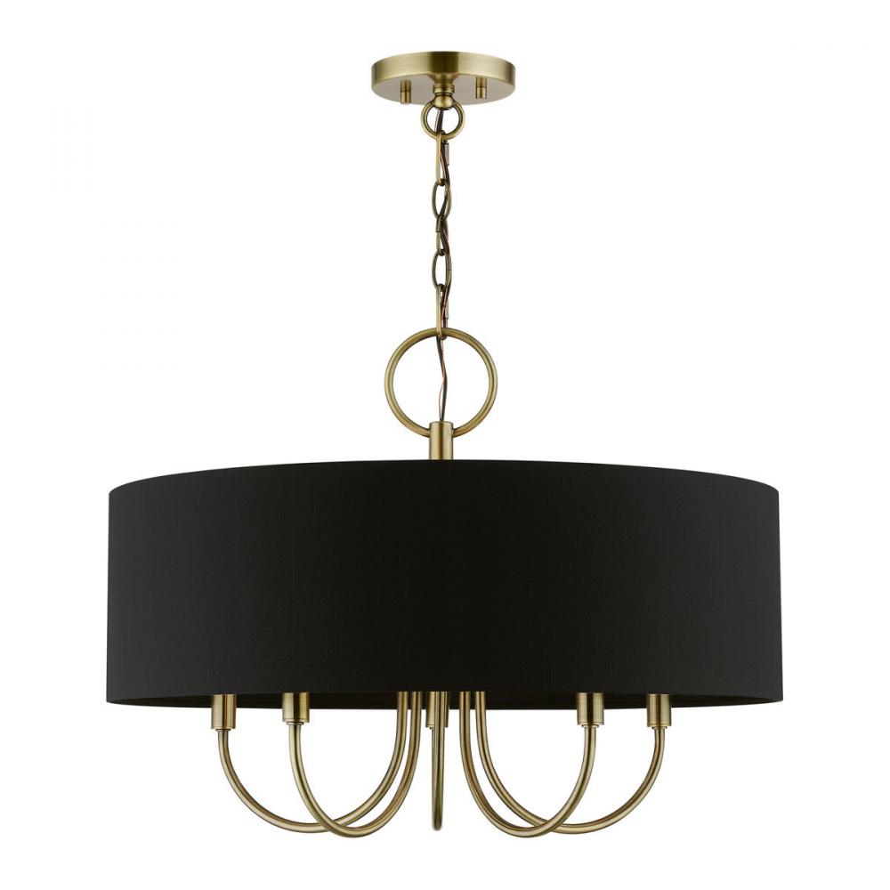 Livex Lighting HUNTINGTON 40115-01 Pendant Traditional - Antique Brass