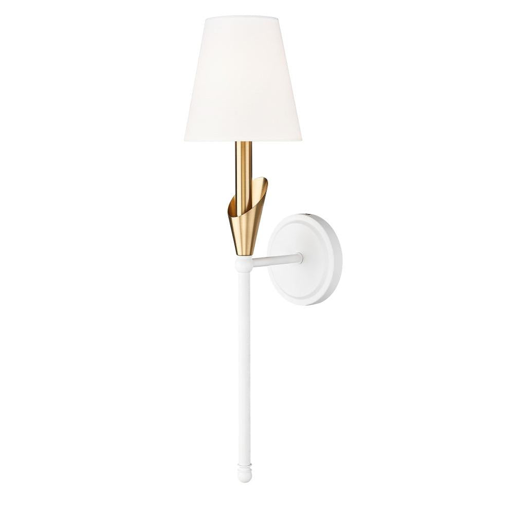 1 Light Wall Sconce-White
