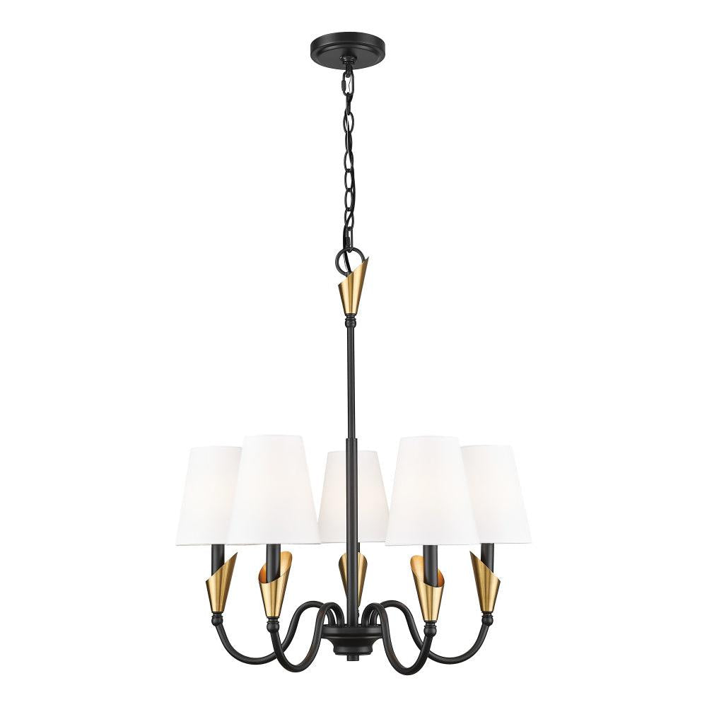 5 Light Chandelier-White