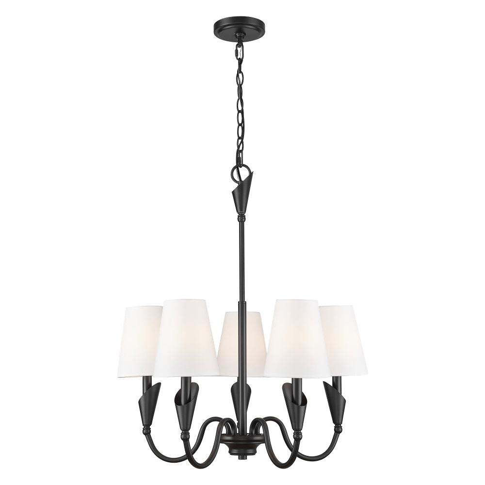 5 Light Chandelier-White
