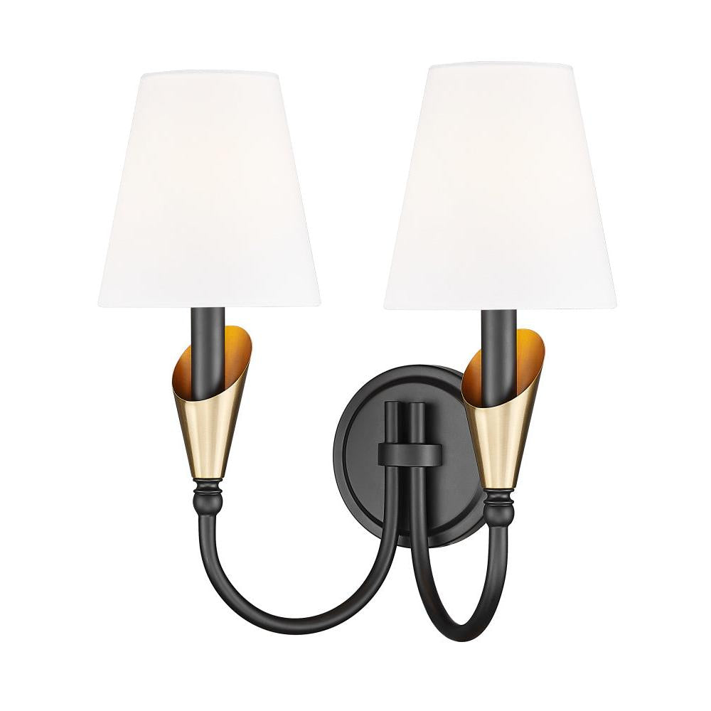2 Light Wall Sconce-White
