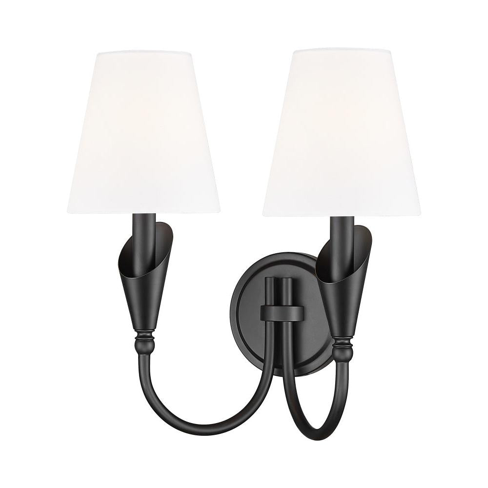 2 Light Wall Sconce-White