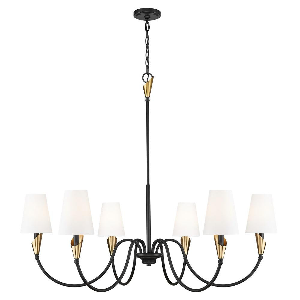 6 Light Chandelier-White