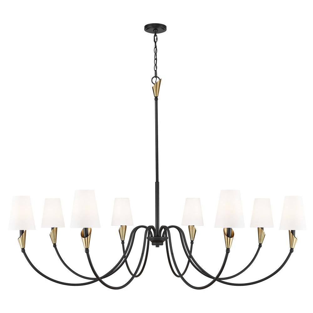 8 Light Chandelier-White