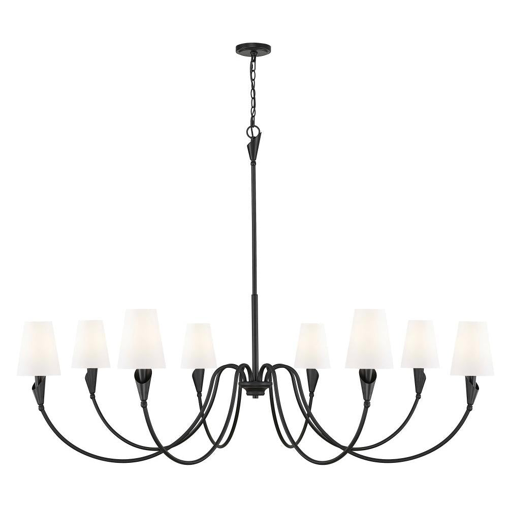 8 Light Chandelier-White