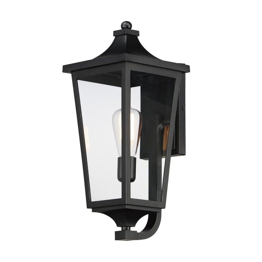 Sutton Place VX 7.75 Inch Outdoor Wall Lantern – Black