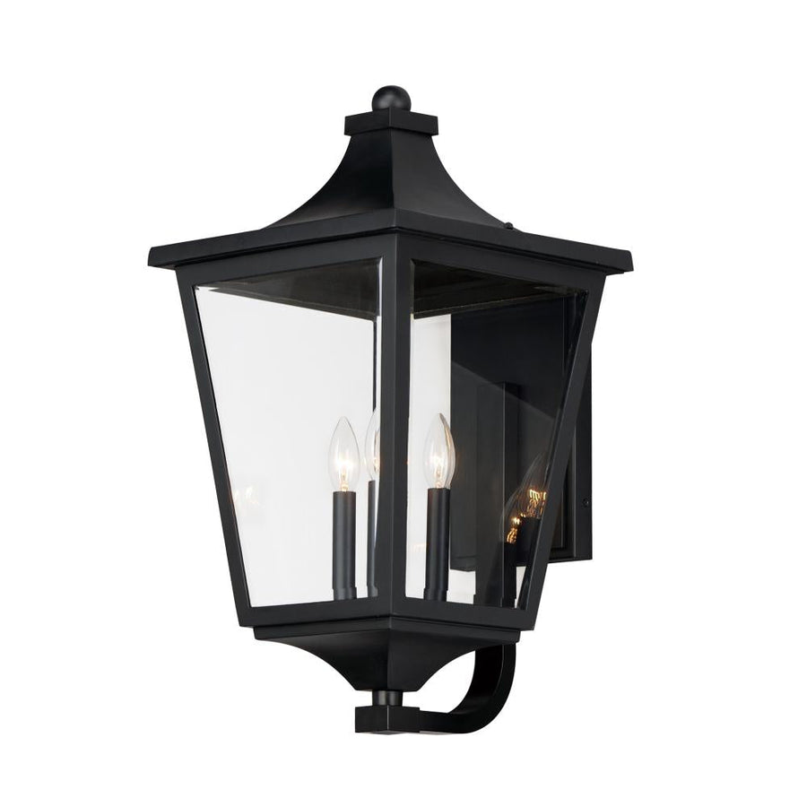 Sutton Place VX 13 Inch Outdoor Wall Lantern – Black