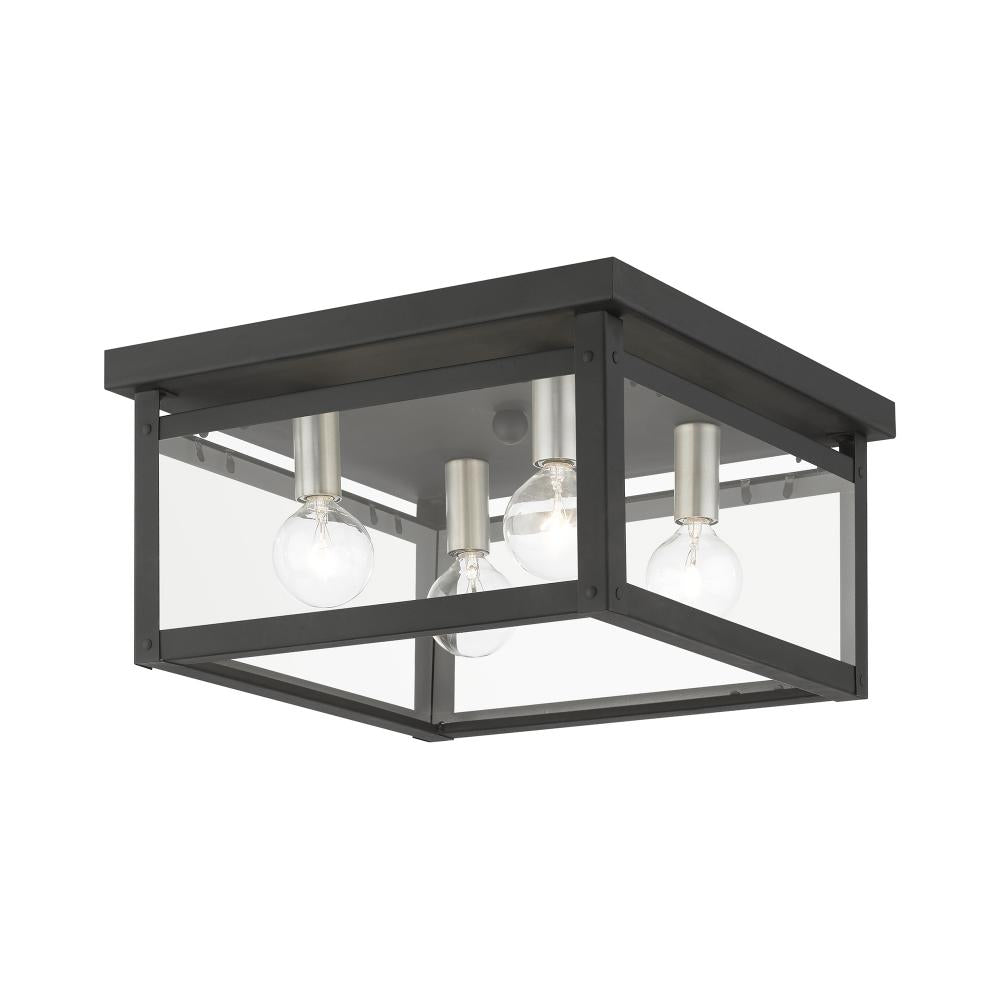 Livex Lighting 4032-04 Flush Mount Traditional - Nickel