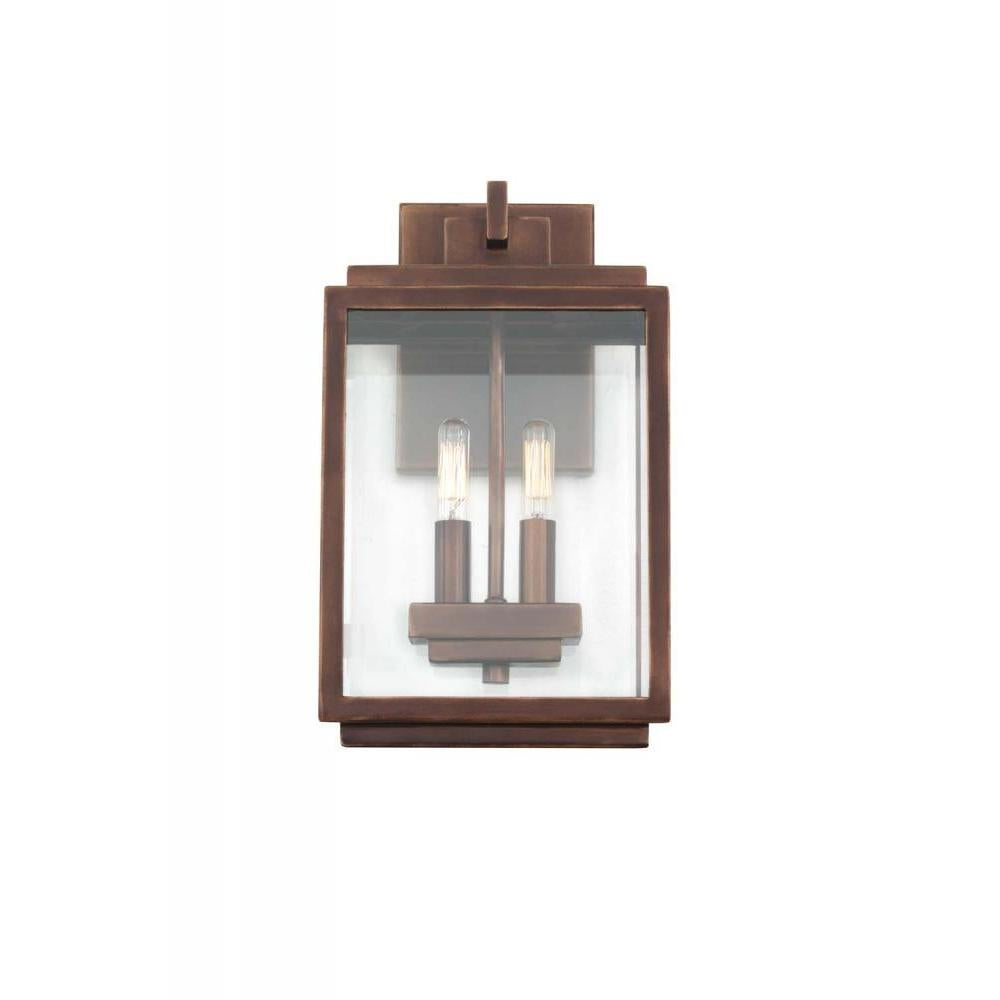 Chester Outdoor 8 Inch Wall Lantern – Copper Patina – 403821CP
