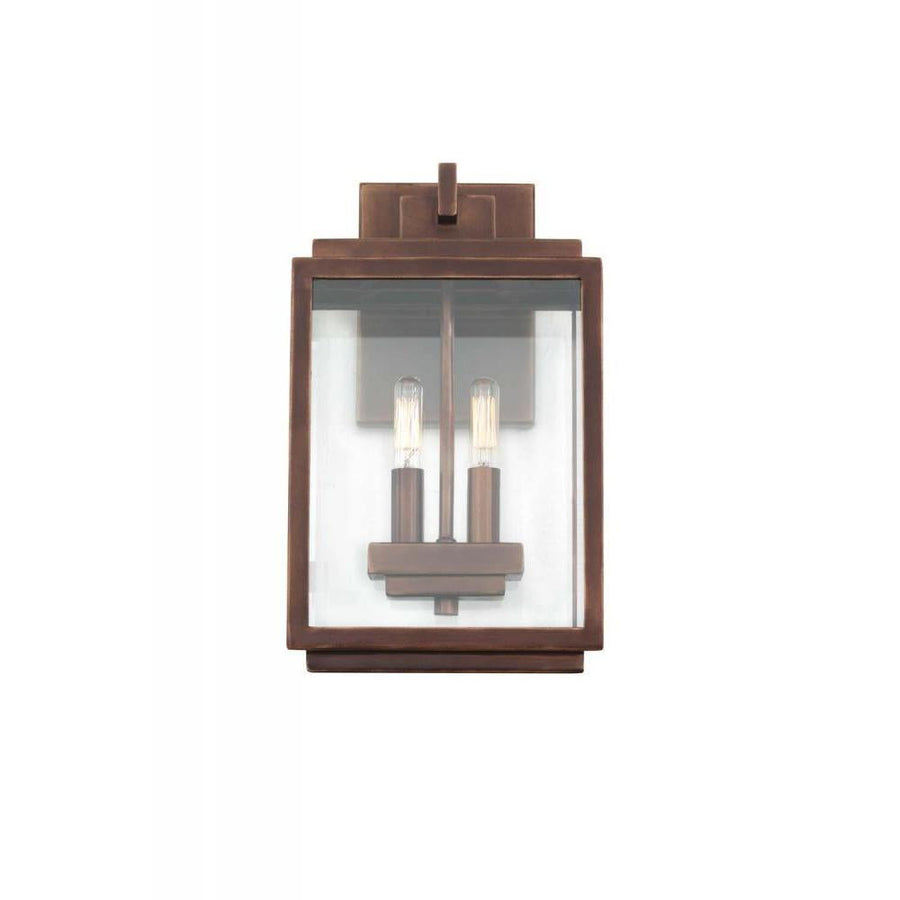 Chester Outdoor 8 Inch Wall Lantern – Copper Patina – 403821CP