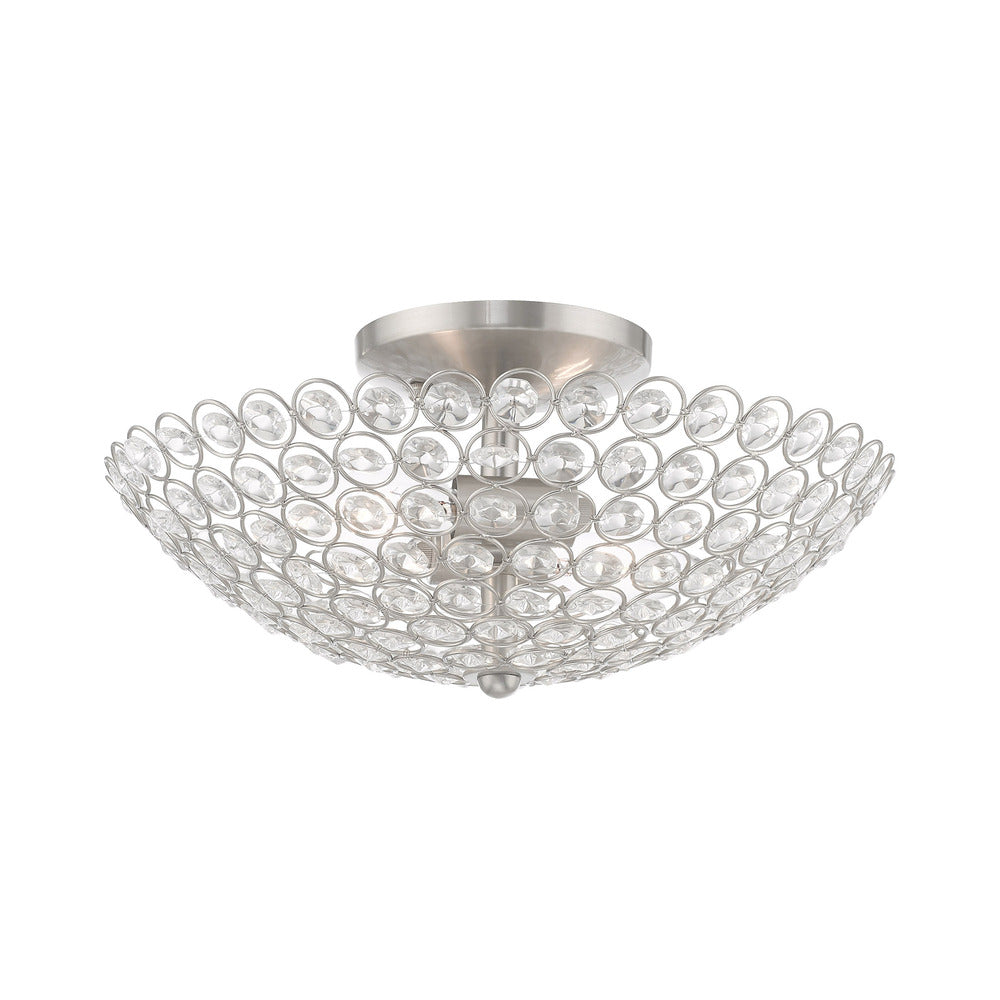 Livex Lighting CASSANDRA 40443-91 Flush Mount Casual - Brushed Nickel