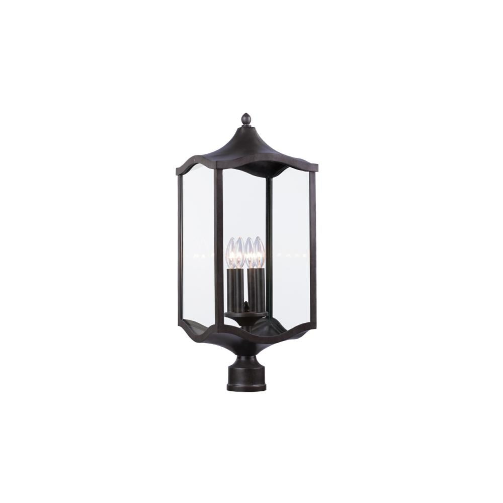 Lakewood Outdoor 11 Inch Outdoor Post Lantern – Aged Iron – 404500AI