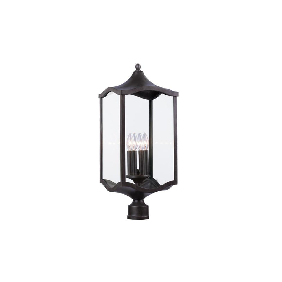 Lakewood Outdoor 11 Inch Outdoor Post Lantern – Aged Iron – 404500AI