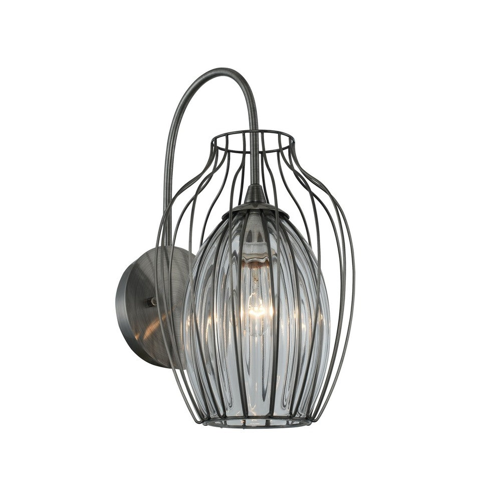Emilia 11 Inch Wall Sconce – Chemical Stainless Steel – 404820CM