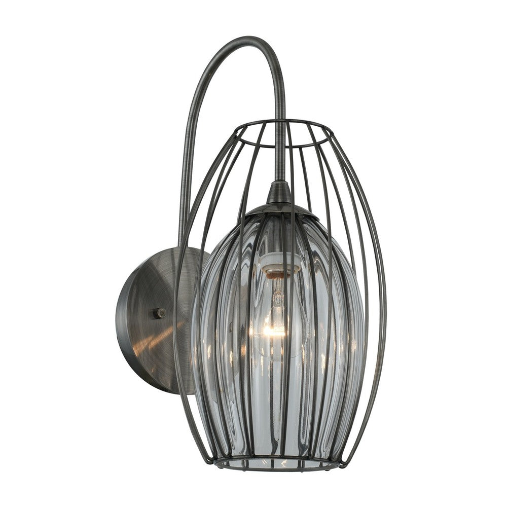 Emilia 10 Inch Wall Sconce – Chemical Stainless Steel – 404821CM