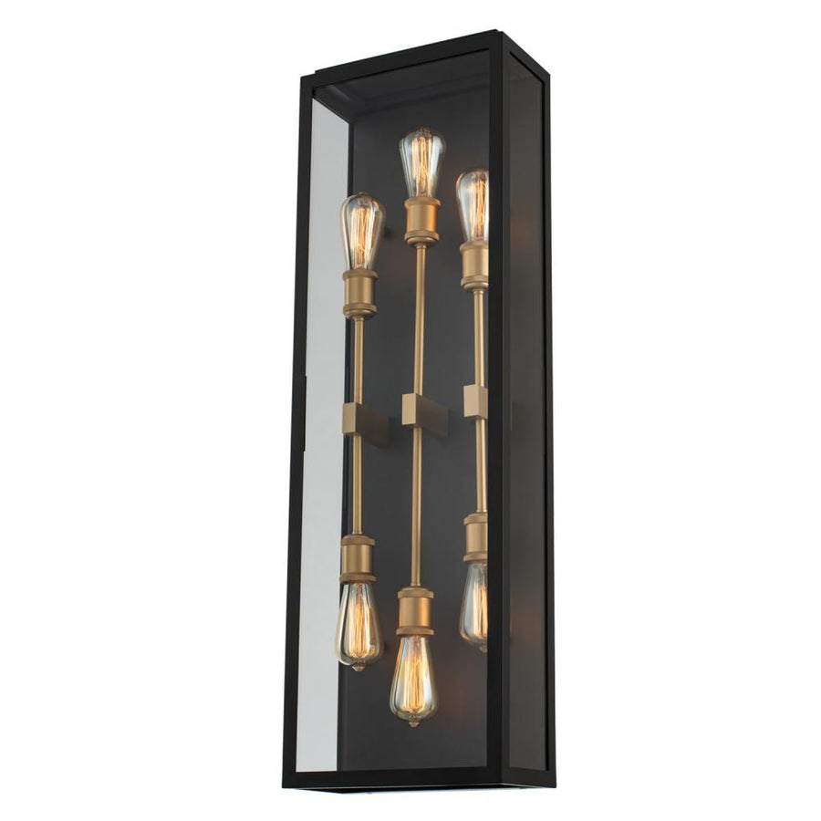 Ashland 6 Inch Wall Sconce – Matte Black w Sanded Gold – 405522BSG