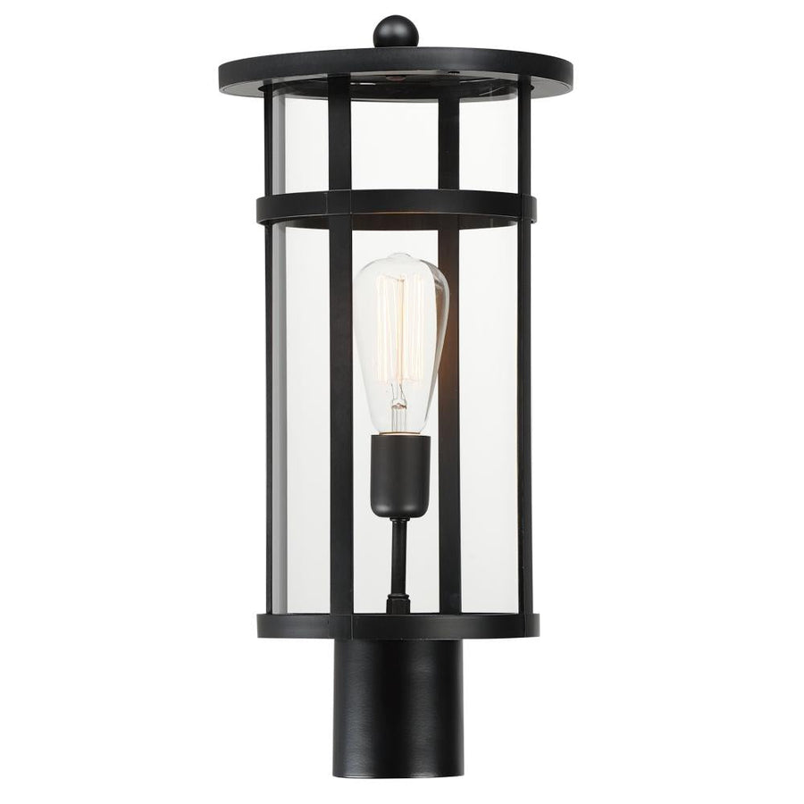 Clyde Vivex 9 Inch Outdoor Post Lantern – Black