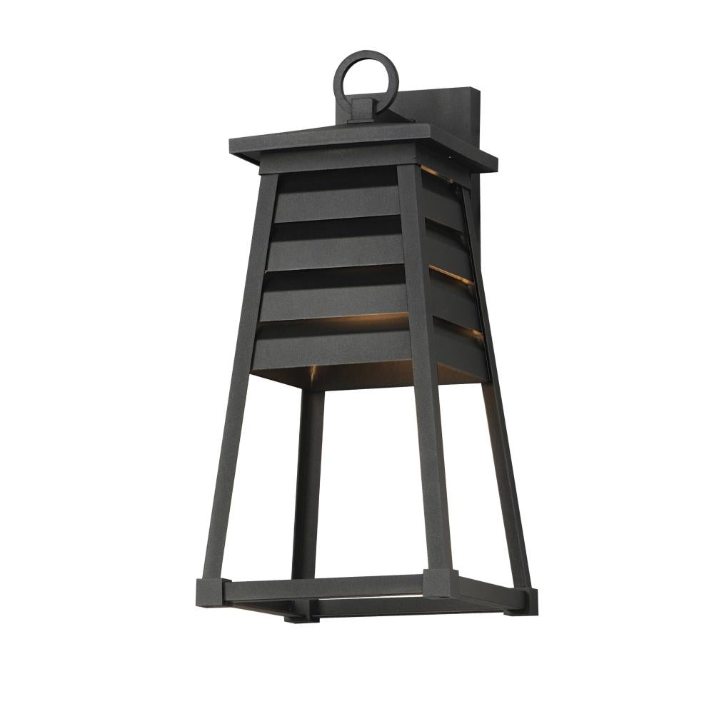 Shutters 8.5 Inch Outdoor Wall Lantern – Black
