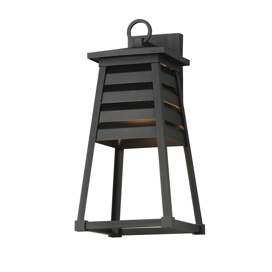 Shutters 8.5 Inch Outdoor Wall Lantern – Black
