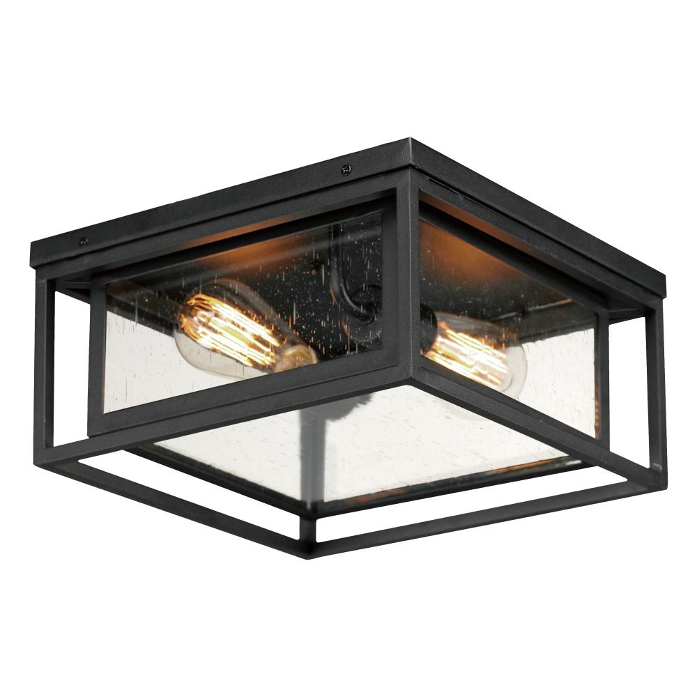 Cabana VX 12 Inch Flush Mount Light – Black