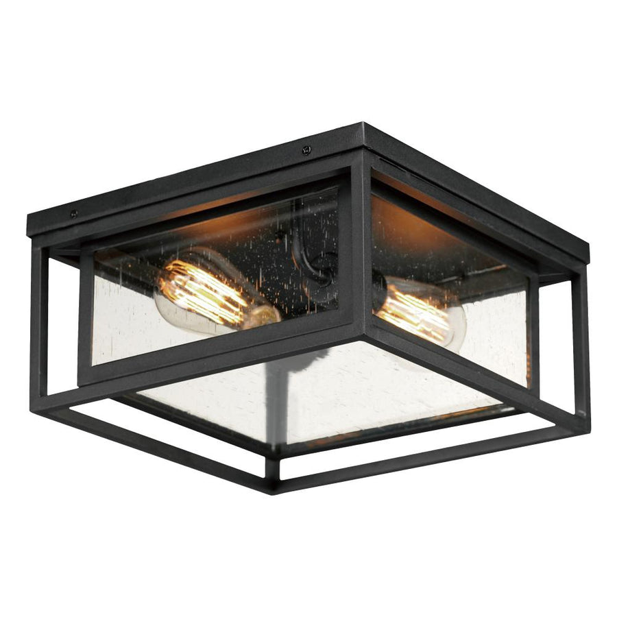 Maxim Lighting 40661CDBK Cabana VX 12 Inch Flush Mount Light – Black