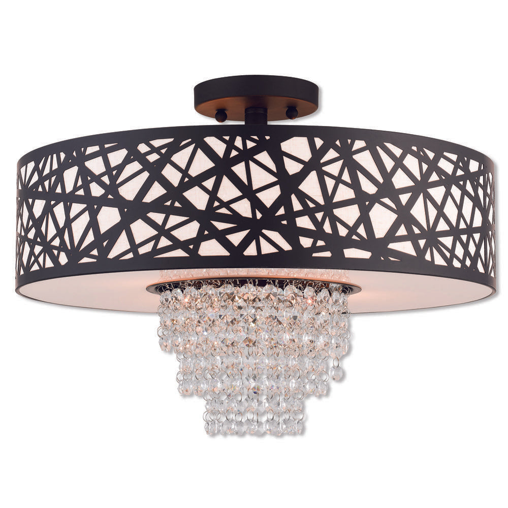 Livex Lighting ALLENDALE 40664-07 Flush Mount Contemporary - Bronze