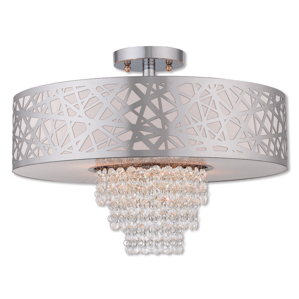 Livex Lighting ALLENDALE 40764-05 Flush Mount Contemporary - Polished Chrome