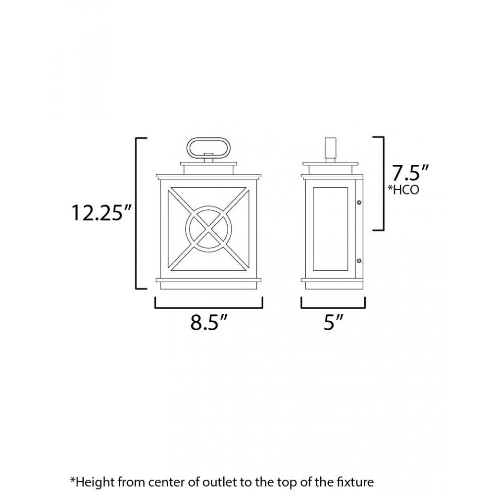 Maxim Lighting YORKTOWN VX 40802CLACPBK Sconce - Combination Finishes