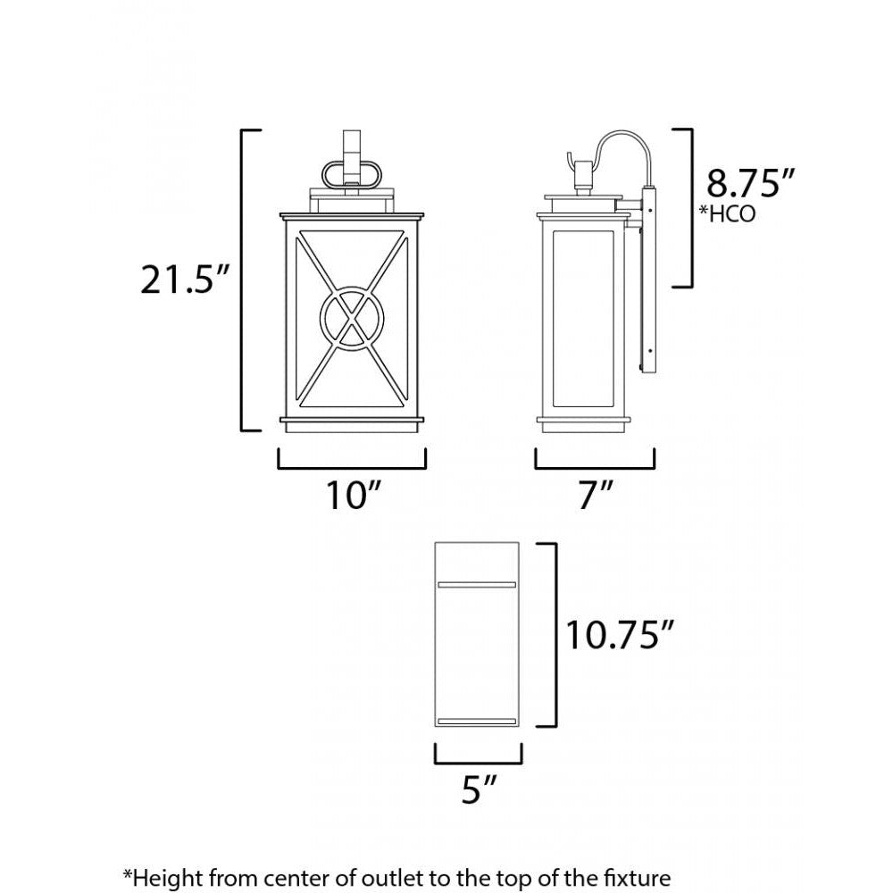 Maxim Lighting YORKTOWN VX 40806CLACPBK Sconce - Combination Finishes