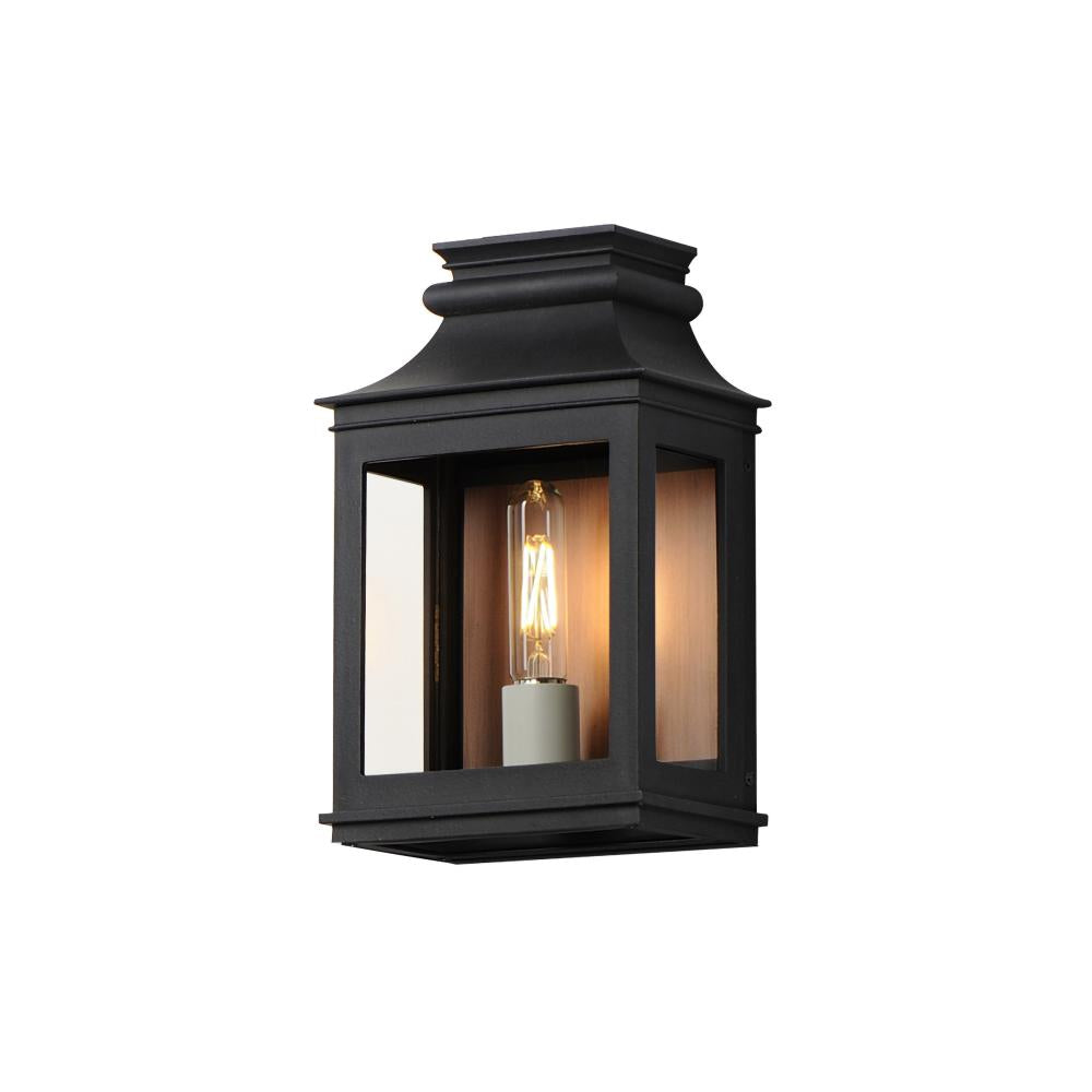 Savannah VX 7.75 Inch Outdoor Wall Lantern – Antique Copper / Black Oxide