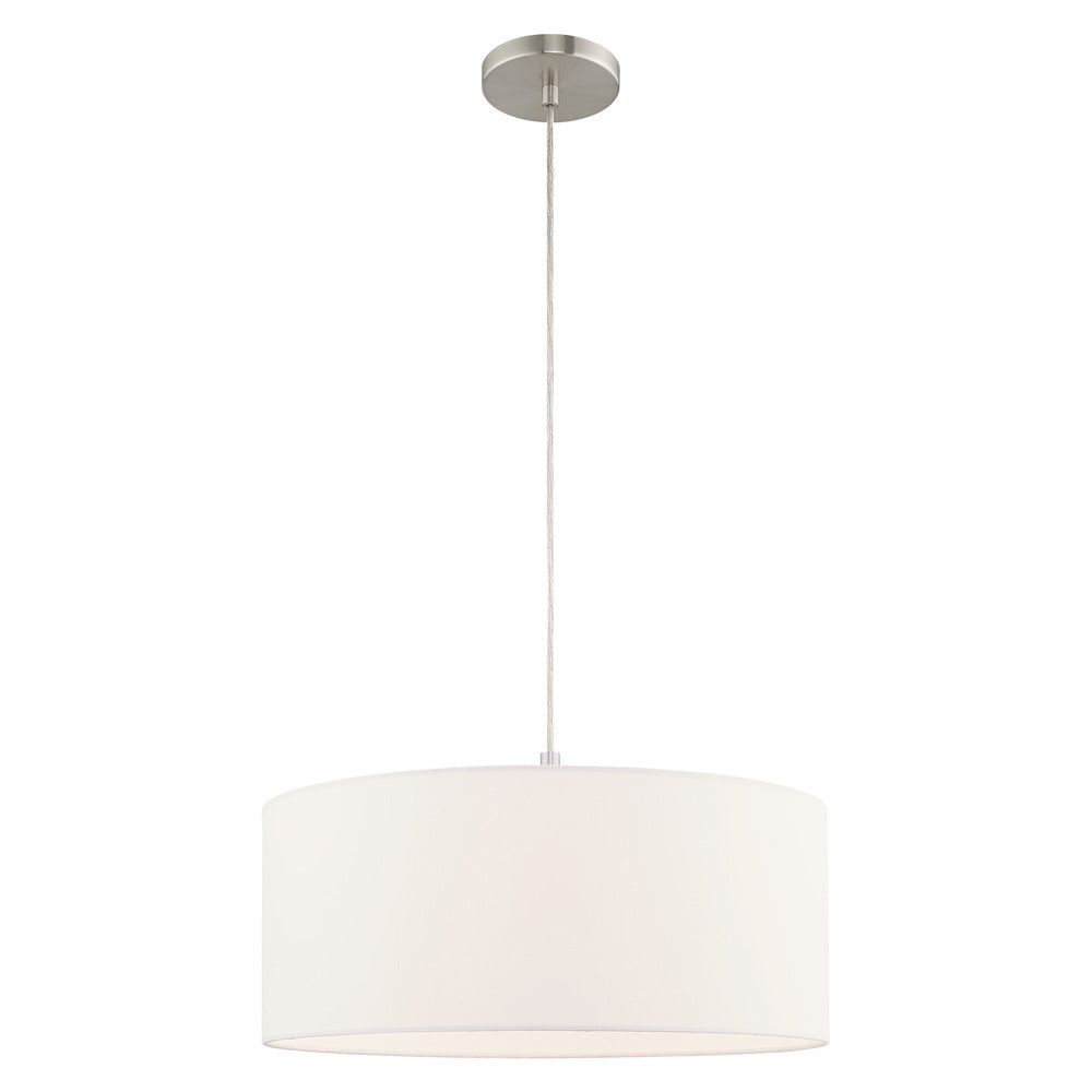 Livex Lighting MERIDIAN 41090-91 Pendant Transitional - Brushed Nickel