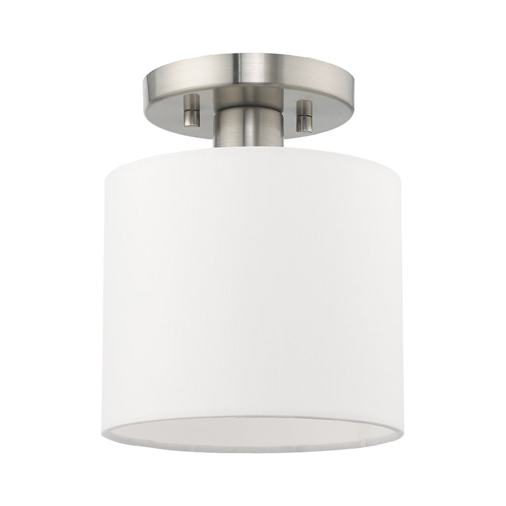 Livex Lighting MERIDIAN 41094-91 Flush Mount Casual - Brushed Nickel