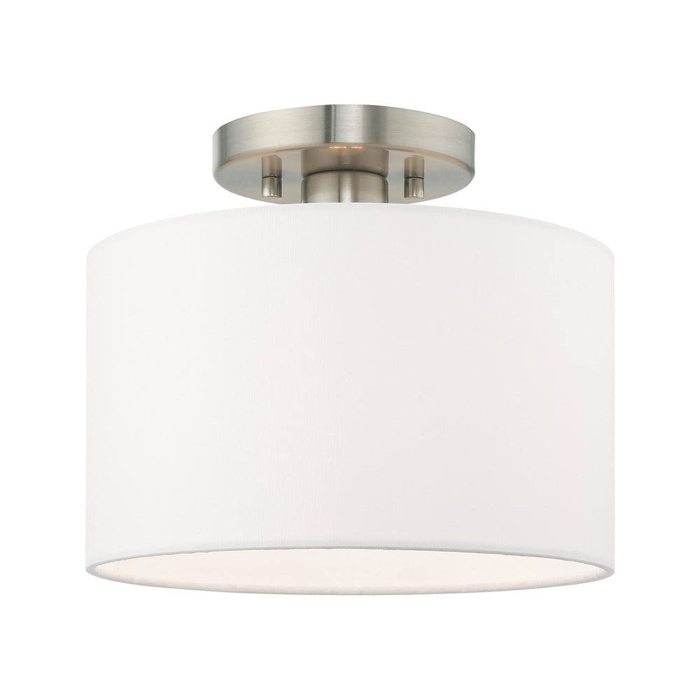 Livex Lighting MERIDIAN 41095-91 Flush Mount Casual - Brushed Nickel