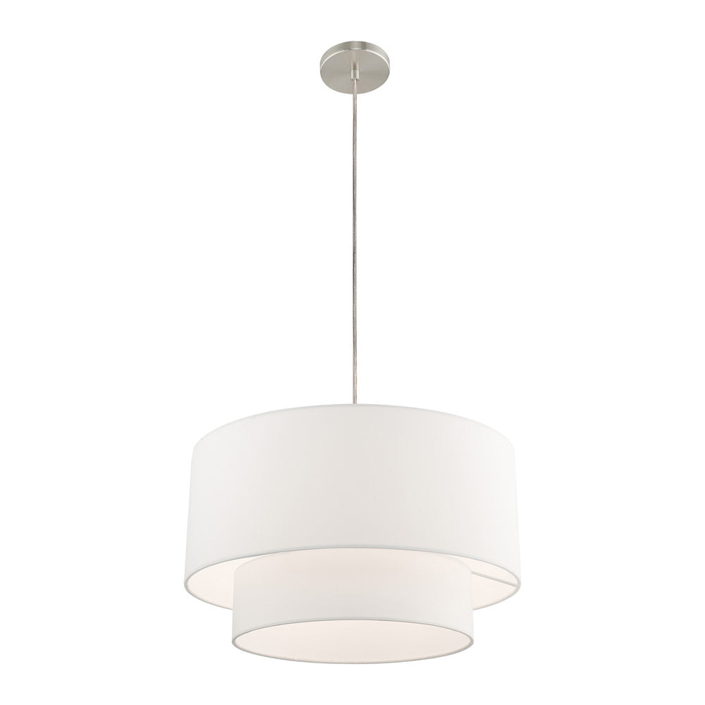 Livex Lighting MERIDIAN 41098-91 Pendant Transitional - Brushed Nickel