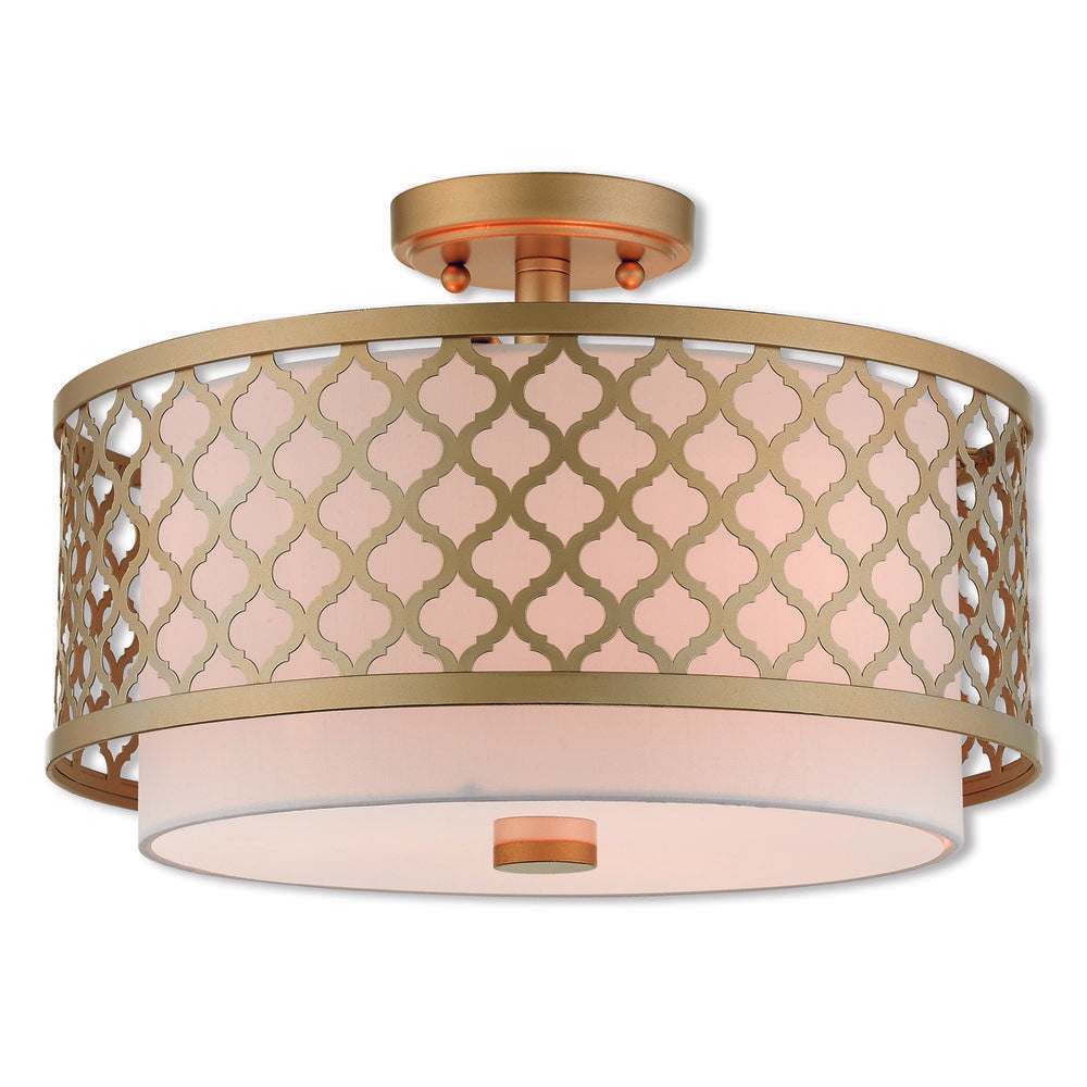 Livex Lighting ARABESQUE 41108-33 Flush Mount Transitional - Soft Gold