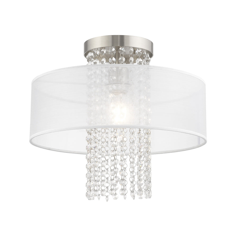 Livex Lighting BELLA VISTA 41126-91 Flush Mount Contemporary - Brushed Nickel